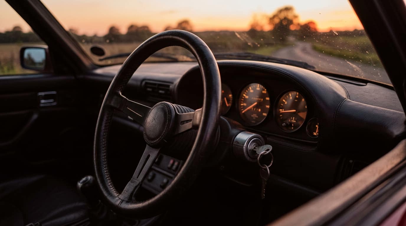 A car dashboard fitted with an interlock device