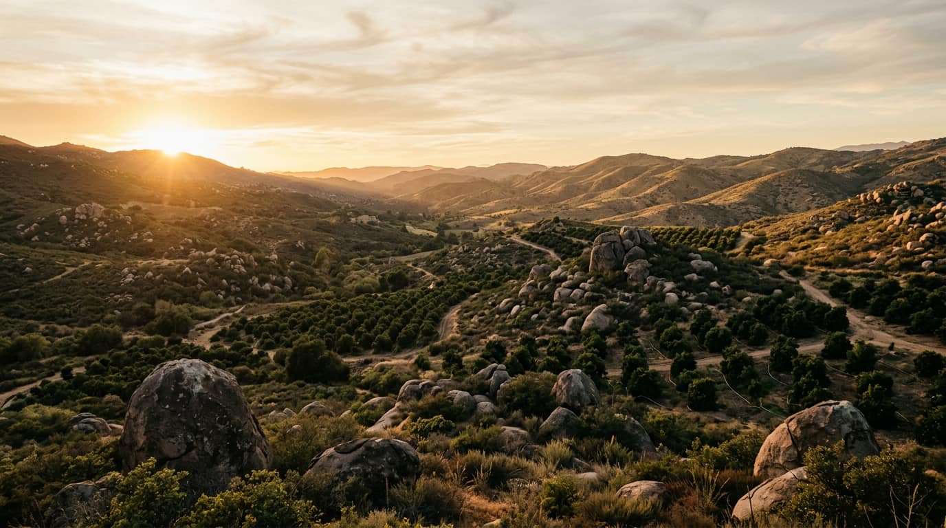 Escondido hills and groves